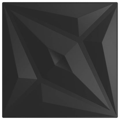vidaXL Wall Panels Star 48 pcs Black Star 50 x 50 cm XPS Foam