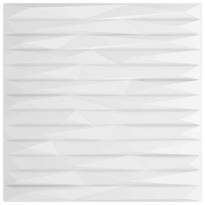 vidaXL Wall Panels 12 pcs White Stone 50 x 50 cm XPS Foam