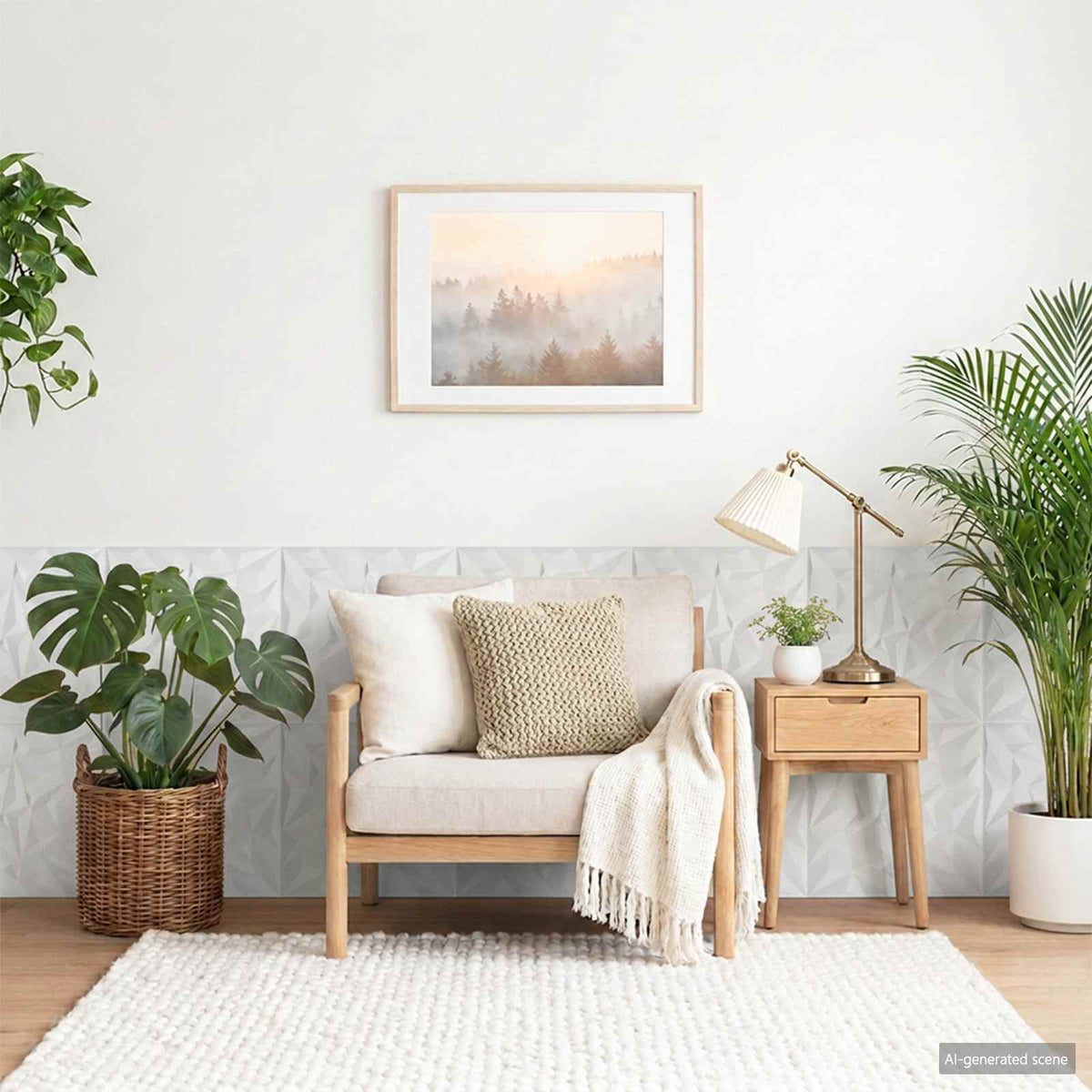 vidaXL Wall Panels 48 pcs 50 x 50 cm White XPS Foam