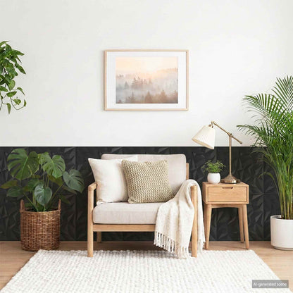vidaXL Wall Panels 48 pcs 50 x 50 cm Black XPS Foam