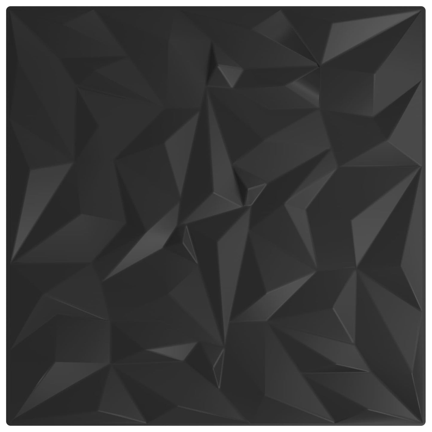 vidaXL Wall Panels 48 pcs 50 x 50 cm Black XPS Foam