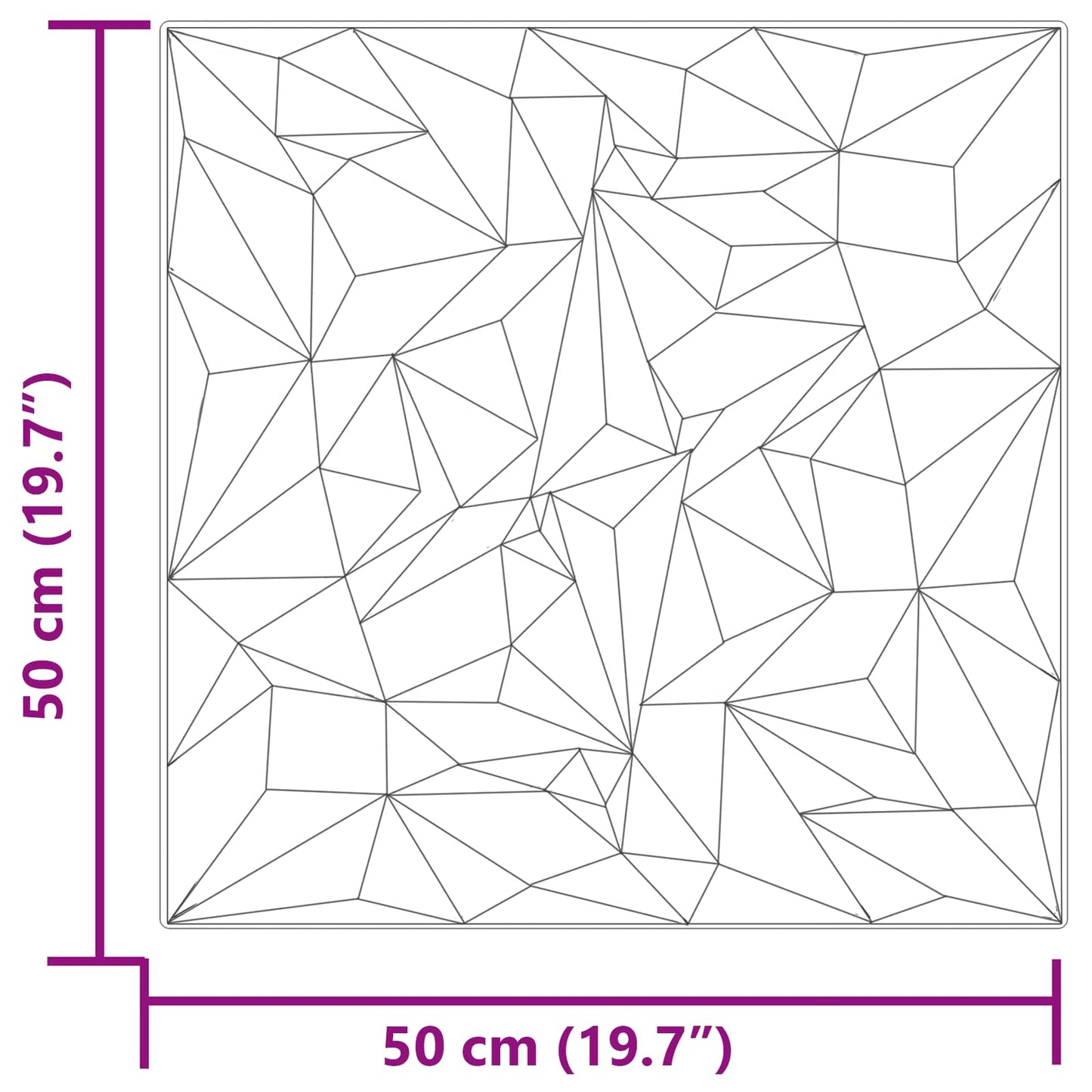 vidaXL Wall Panels 24 pcs Amethyst Grey 50 x 50 cm XPS Foam