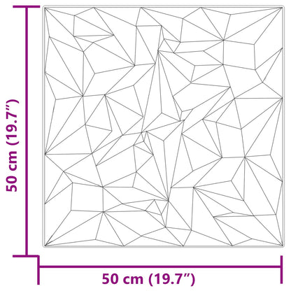 vidaXL Wall Panels 24 pcs Amethyst Grey 50 x 50 cm XPS Foam