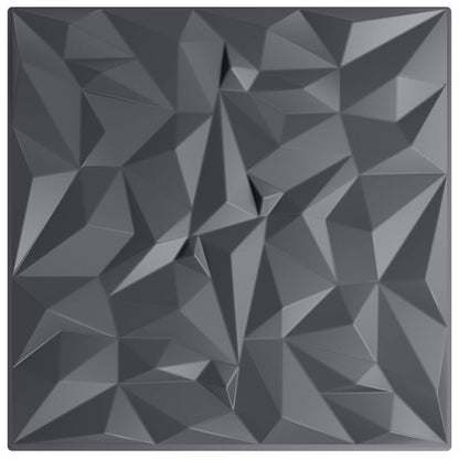 vidaXL Wall Panels 24 pcs Amethyst Grey 50 x 50 cm XPS Foam