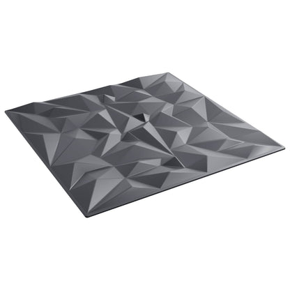 vidaXL Wall Panels 48 pcs 50 x 50 cm Amethyst Grey XPS Foam