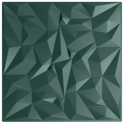 vidaXL Wall Panels 24 pcs Amethyst Green 50 x 50 cm XPS Foam