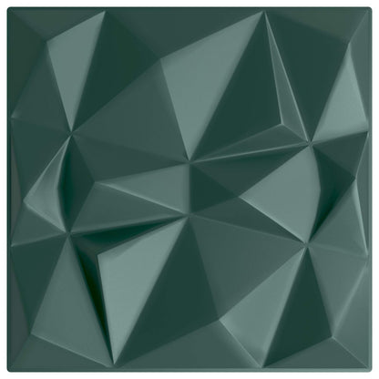 vidaXL Wall Panels 12 pcs Diamond Green 50 x 50 cm XPS Foam