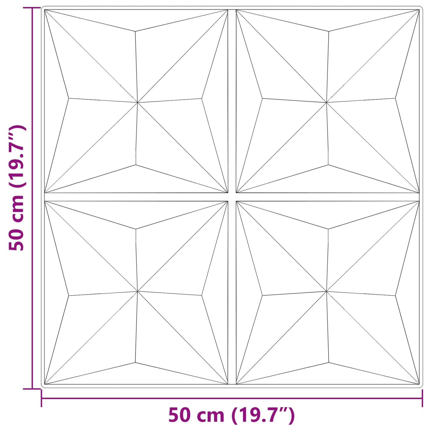 vidaXL Wall Panels 12 pcs Origami Green 50 x 50 cm XPS Foam