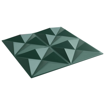 vidaXL Wall Panels 24 pcs Origami Green 50 x 50 cm XPS Foam