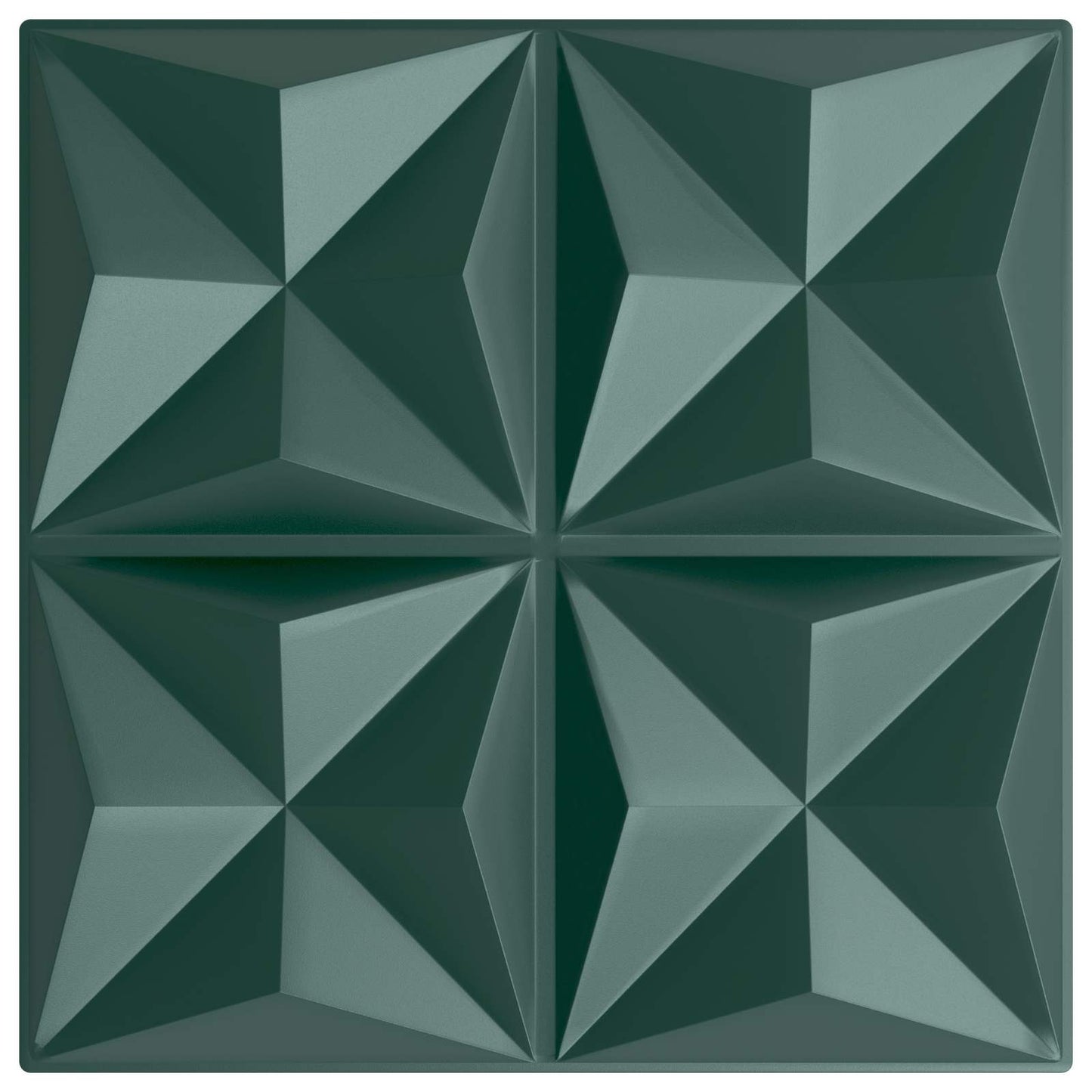 vidaXL Wall Panels 24 pcs Origami Green 50 x 50 cm XPS Foam