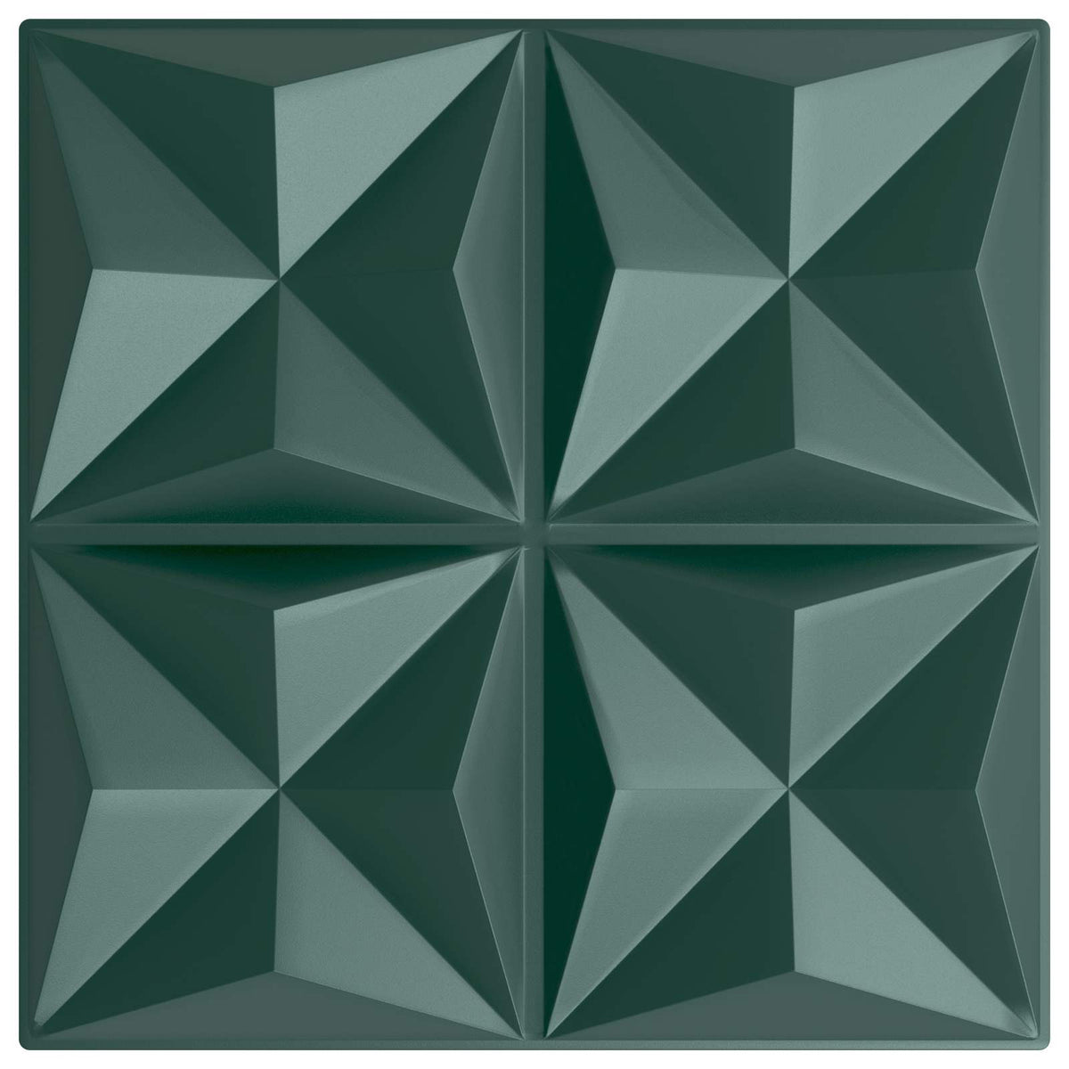 vidaXL Wall Panels 48 pcs 50 x 50 cm Origami Green XPS Foam