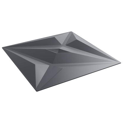 vidaXL Wall Panels Star 24 pcs Star Grey 50 x 50 cm XPS Foam