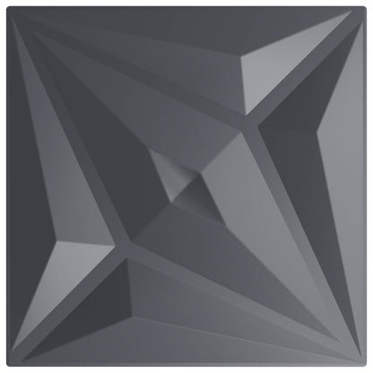 vidaXL Wall Panels Star 24 pcs Star Grey 50 x 50 cm XPS Foam