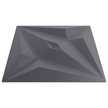 vidaXL Wall Panels Star 48 pcs Star Grey 50 x 50 cm XPS Foam