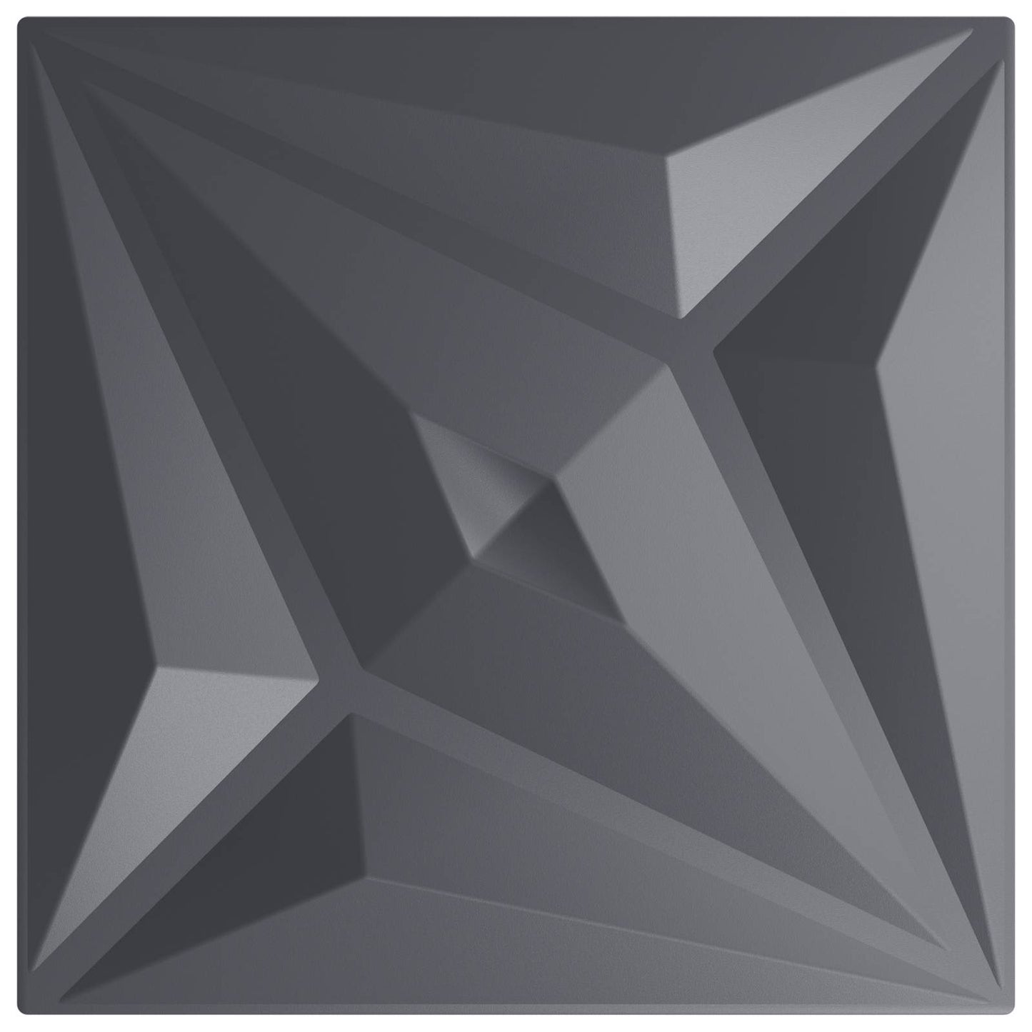 vidaXL Wall Panels Star 48 pcs Star Grey 50 x 50 cm XPS Foam