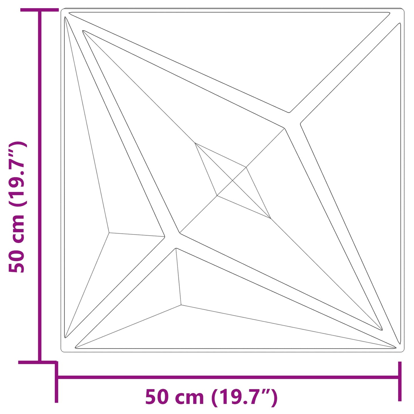 vidaXL Wall Panels Star 12 pcs Star Beton 50 x 50 cm XPS Foam
