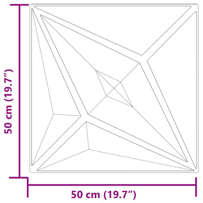vidaXL Wall Panels Star 12 pcs Star Beton 50 x 50 cm XPS Foam