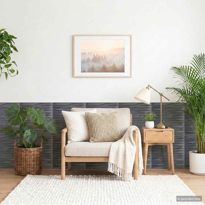 vidaXL Wall Panels 12 pcs 50 x 50 cm Stone Grey XPS Foam