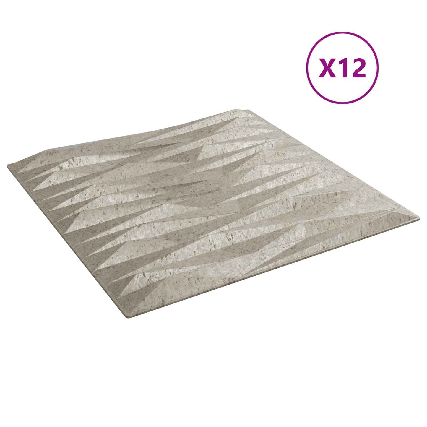 vidaXL Wall Panels 12 pcs Stone Beton 50 x 50 cm XPS Foam