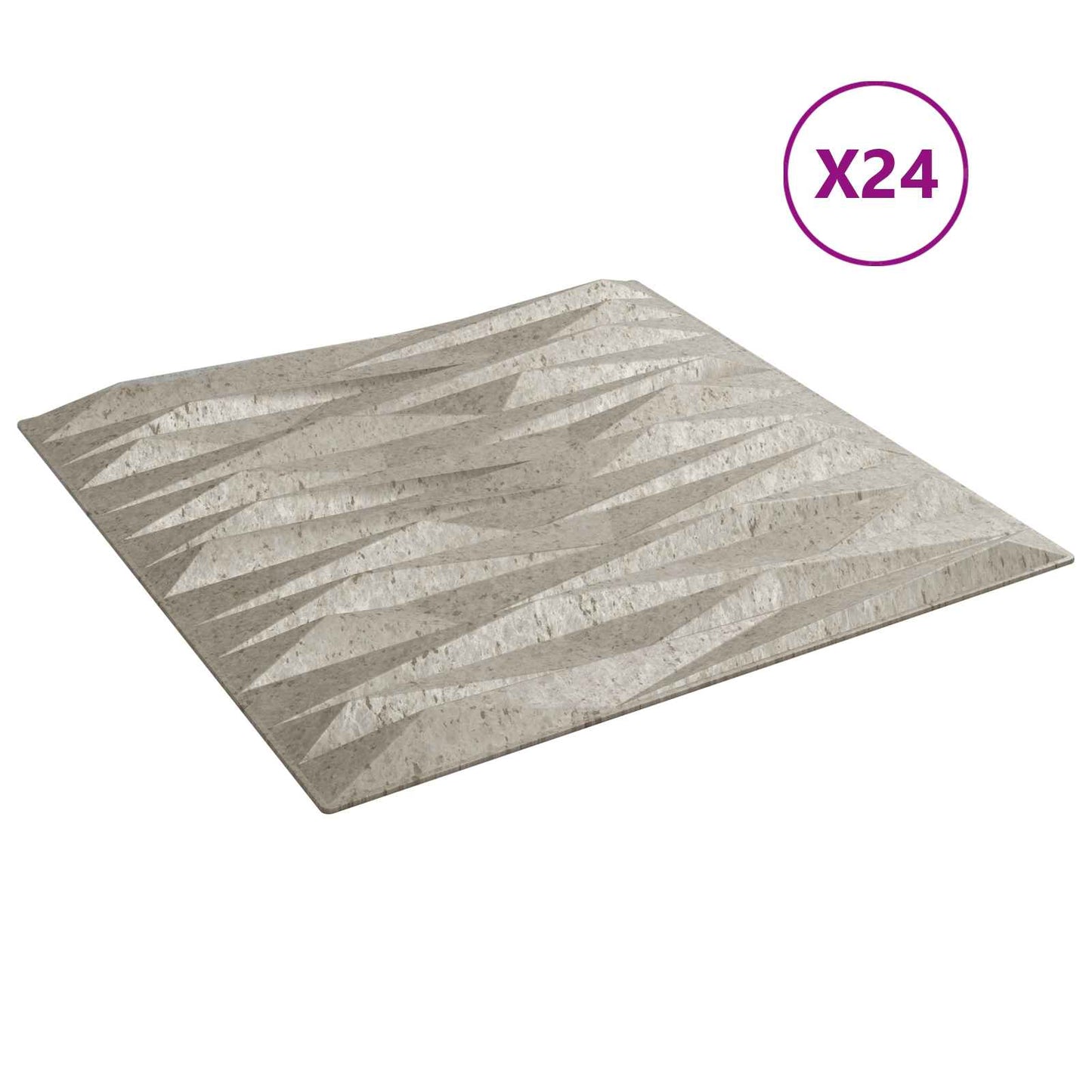 vidaXL Wall Panels 24 pcs 50 x 50 cm Stone Beton XPS Foam