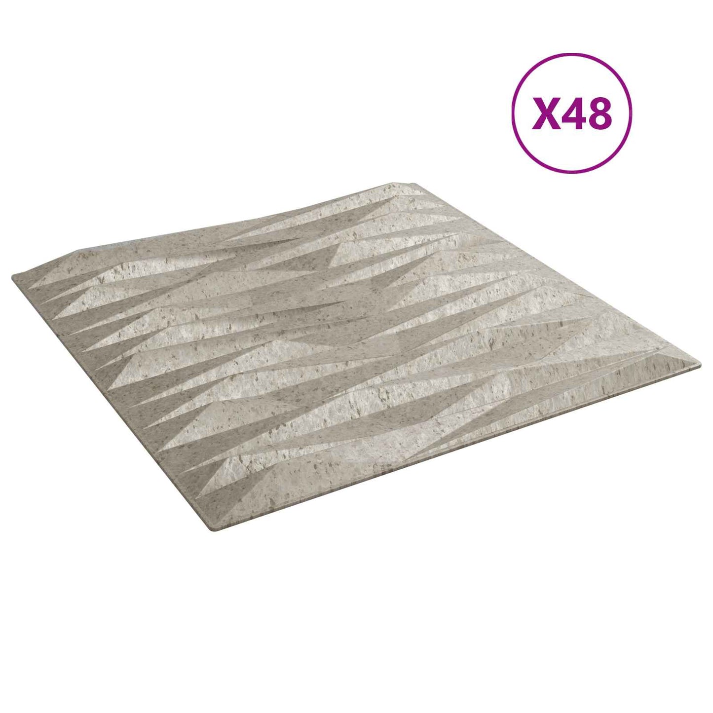 vidaXL Wall Panels 48 pcs Stone Beton 50 x 50 cm XPS Foam