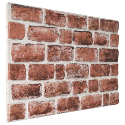 vidaXL Wall Panels 10 pcs Dark Brown and White 100 x 50 cm EPS Foam