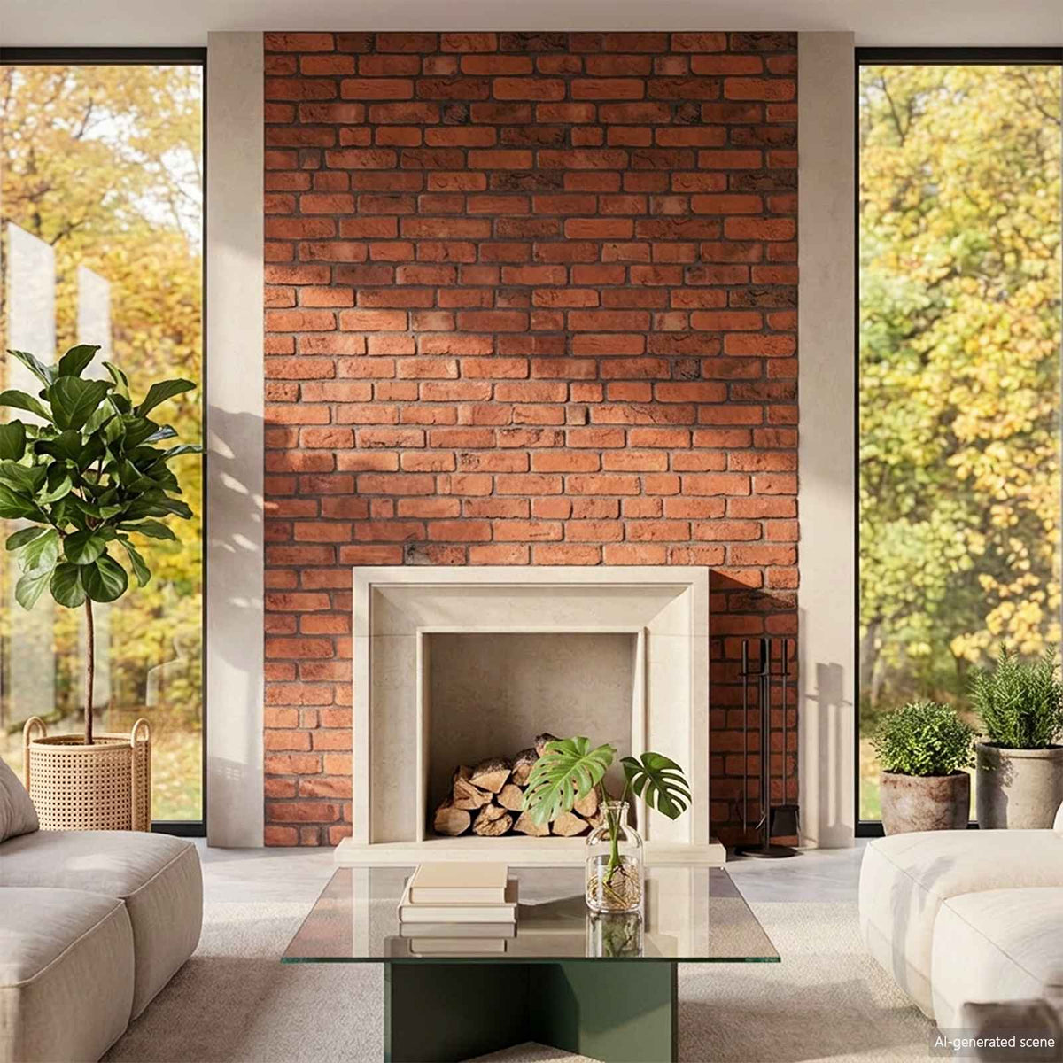 vidaXL Wall Panels 10 pcs 100 x 50 cm Terracotta EPS Foam