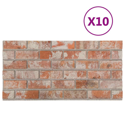vidaXL Wall Panels 10 pcs Orange 100 x 50 cm EPS Foam