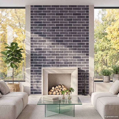 vidaXL Wall Panels 10 pcs 100 x 50 cm Black and Grey EPS Foam