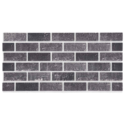 vidaXL Wall Panels 10 pcs 100 x 50 cm Black and Grey EPS Foam