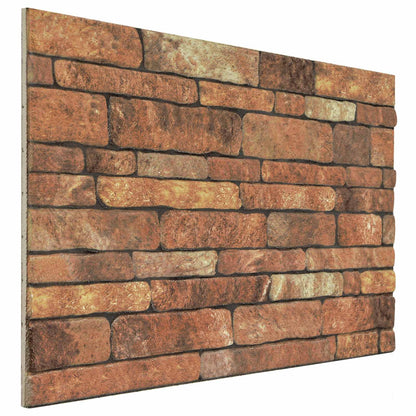 vidaXL Wall Panels 10 pcs Brown and White 100 x 50 cm EPS Foam