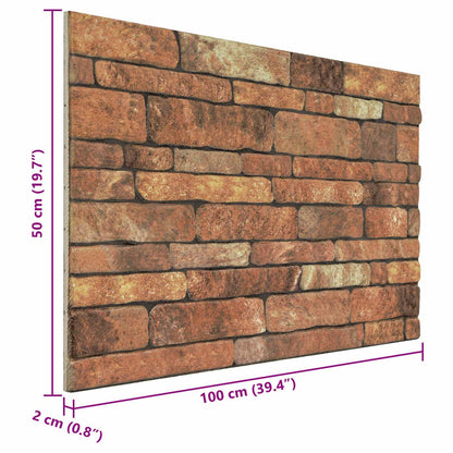 vidaXL Wall Panels 10 pcs Brown and White 100 x 50 cm EPS Foam