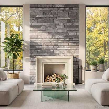 vidaXL Wall Panels 10 pcs 100 x 50 cm Dark Grey EPS Foam