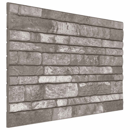 vidaXL Wall Panels 10 pcs Dark Grey 100 x 50 cm EPS Foam