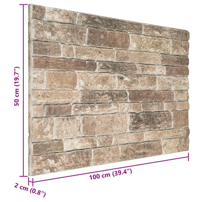 vidaXL Wall Panels 10 pcs Multicolour 100 x 50 cm EPS Foam