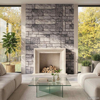 vidaXL Wall Panels 10 pcs 100 x 50 cm Grey and White EPS Foam