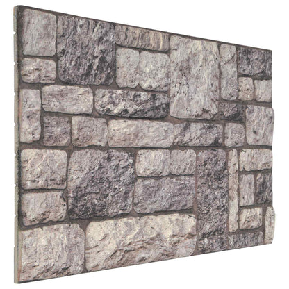 vidaXL Wall Panels 10 pcs Grey and White 100 x 50 cm EPS Foam
