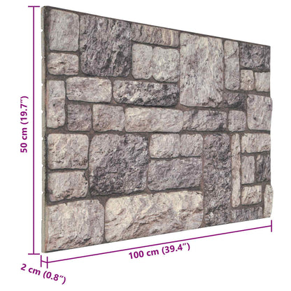 vidaXL Wall Panels 10 pcs Grey and White 100 x 50 cm EPS Foam