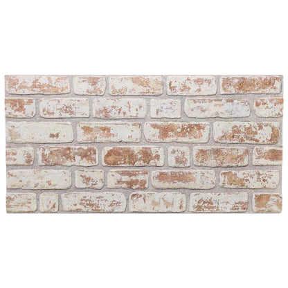 vidaXL Wall Panels 10 pcs Red and White 100 x 50 cm EPS Foam