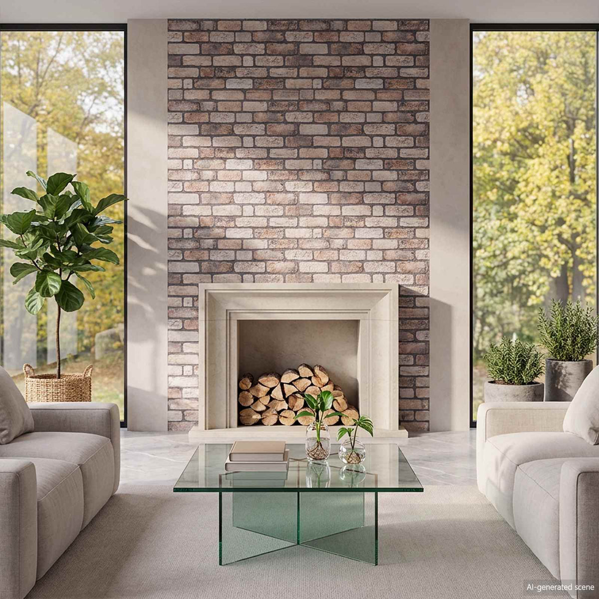 vidaXL Wall Panels 10 pcs 100 x 50 cm Light Brown EPS Foam