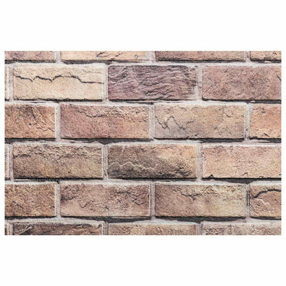 vidaXL Wall Panels 10 pcs Brown and Grey 100 x 50 cm EPS Foam