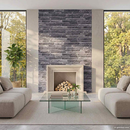 vidaXL Wall Panels 10 pcs 100 x 50 cm Anthracite EPS Foam