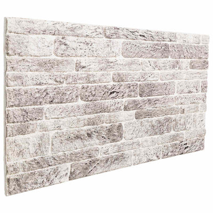 vidaXL Wall Panels 10 pcs Light Grey and White 100 x 50 cm EPS Foam