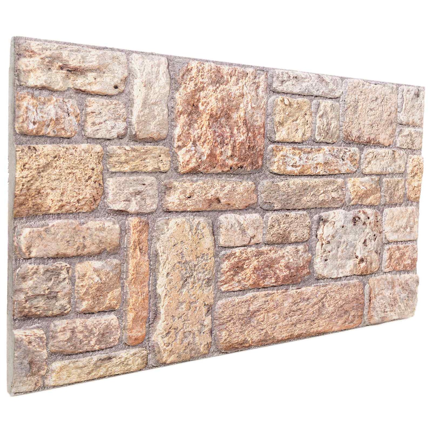 vidaXL Wall Panels 10 pcs Light Brown and White 100 x 50 cm EPS Foam