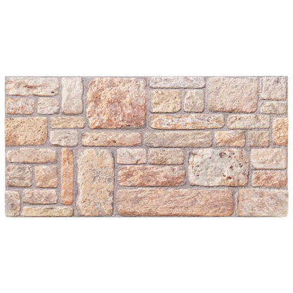vidaXL Wall Panels 10 pcs Light Brown and White 100 x 50 cm EPS Foam