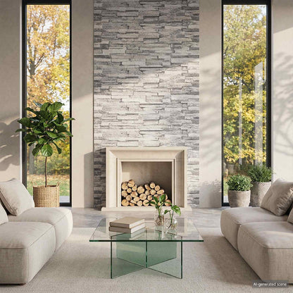 vidaXL Wall Panels 10 pcs 100 x 25 cm Light Grey EPS Foam