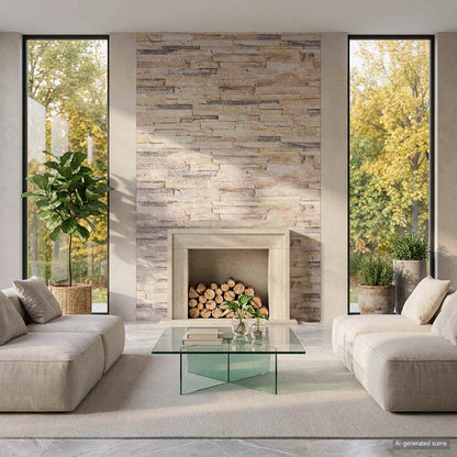 vidaXL Wall Panels 10 pcs 100 x 25 cm White and Red EPS Foam