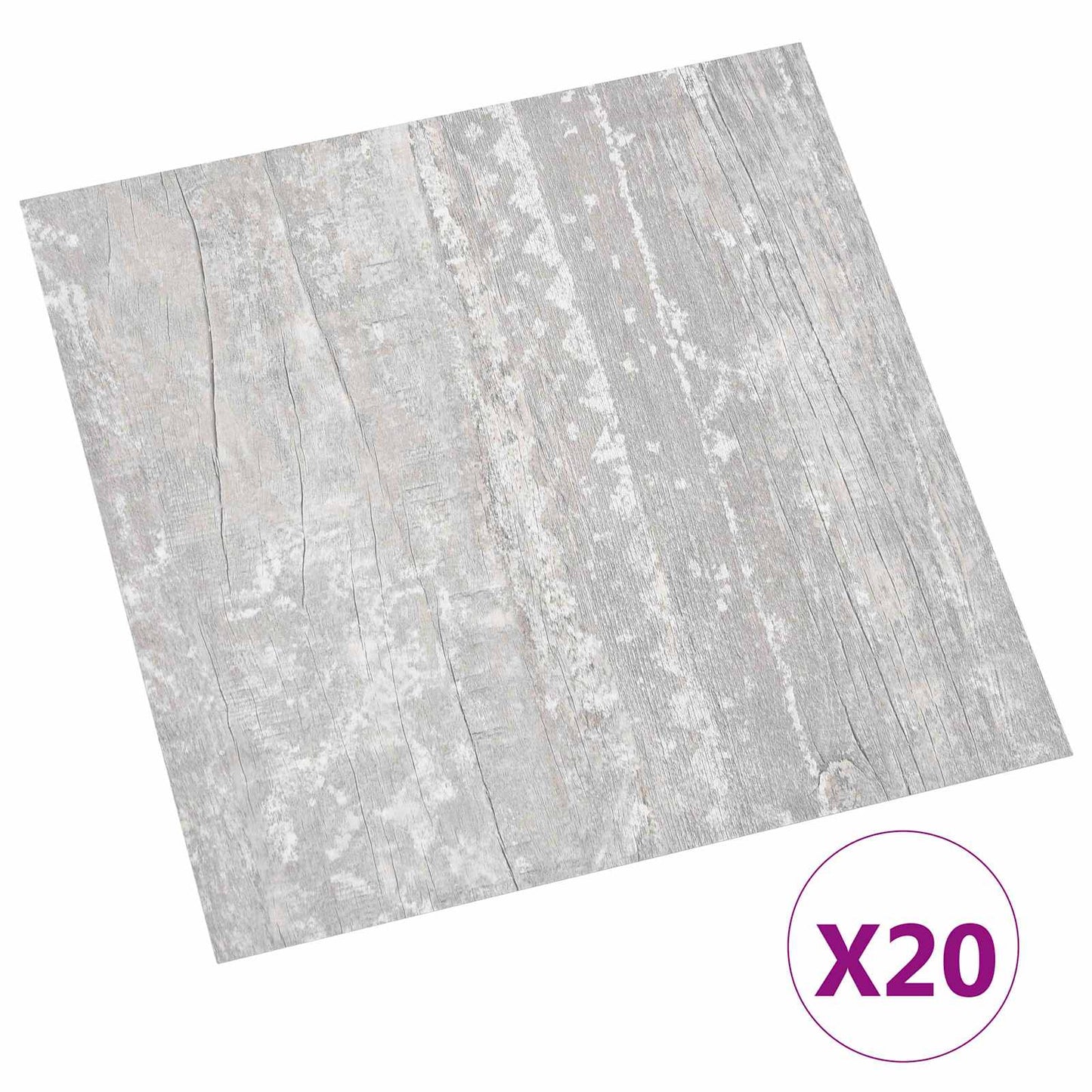 vidaXL Self-adhesive Flooring Planks 30.5 x 30.5 cm 20 pcs PVC Grey