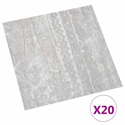 vidaXL Self-adhesive Flooring Planks 30.5 x 30.5 cm 20 pcs PVC Grey