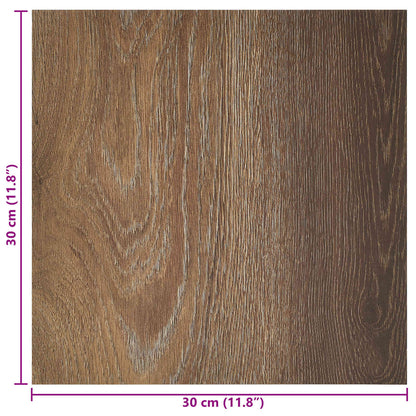 vidaXL Self-adhesive Flooring Planks 30.5 x 30.5 cm 20 pcs PVC Brown